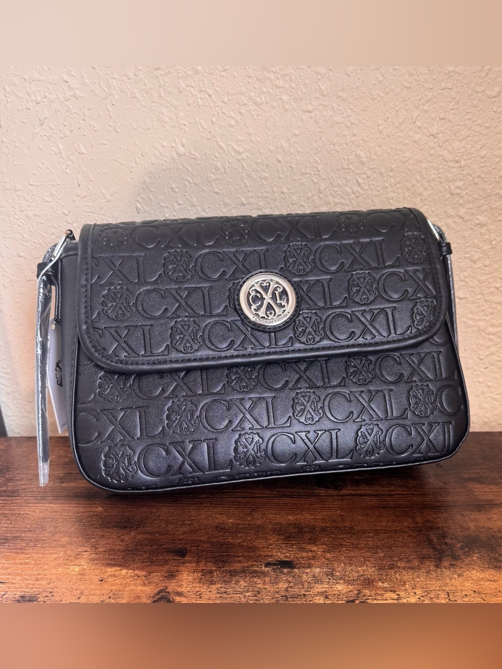 CXL by Christian Lacroix Clara Embossed Logo Shoulder bag